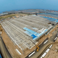 Structure en acier métallique robuste pour projet de stockage en entrepôt industriel