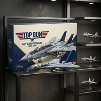 F14 Tomcat Savaş Uçağı Yapım Seti 1250 Parça Askeri Uçak Tuğla Modeli Işıklı Motorlu DIY Montaj Hediyesi