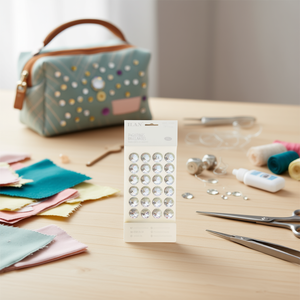 Pegatinas de Diamantes de Imitación Ilan, 24 Piezas, Color 01 Transparente, Redondas, Brillantes - Product Image 2