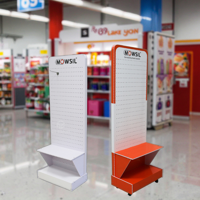 China Factory Customized Eco-Friendly PVC Corrugated Hanging Retail Store Display Stand Foldable and Detachable with Holes