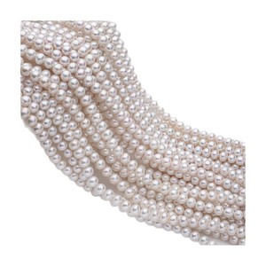 Perles d'eau douce naturelles 9-11mm perles de collier blanches de luxe légères <span class=keywords><strong>Edison</strong></span> quatre faces polies avec - Product Image 5