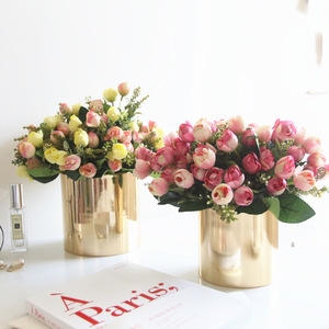 Ramo de capullos de rosa de tela crepé, accesorio DIY, flores artificiales para decoración de arreglos florales en hoteles y cafeterías - Product Image 1