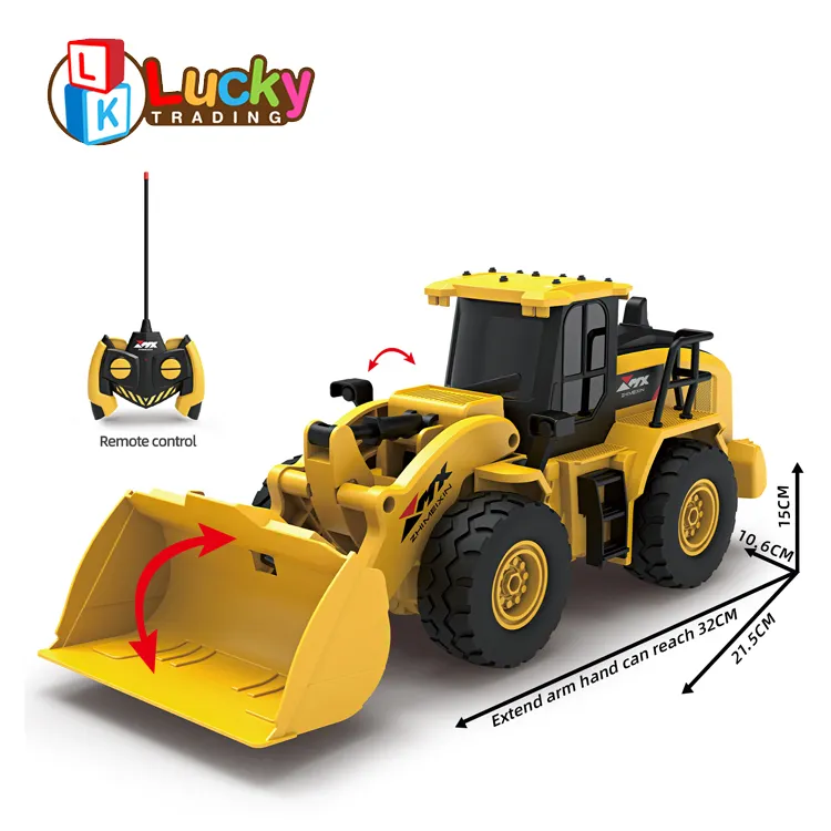 Hot Sale Remote Control Excavator Toy Rc Construction Vehicles Toys Wheel Loader Tires Car Toys