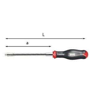 ประแจกระบอกและอุปกรณ์เสริม, อุปกรณ์เสริมขนาด 1/4 นิ้ว, Usag 243 1/4 SN - Product Image 1