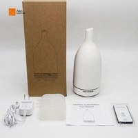 Diffuseur d'huiles essentielles portable électrique à ultrasons en céramique, 7 couleurs, télécommande, pour parfumer les pièces, usage domestique