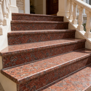 Dalles de granit rouge sud-africain poli de qualité supérieure, découpées sur mesure, pour cuisine, salle de bain, salle à manger, usage extérieur, design graphique - Product Image 4