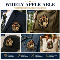 Écussons brodés personnalisés, badges brodés classiques pour uniformes et vêtements, fabrication OEM ODM, vente en gros
