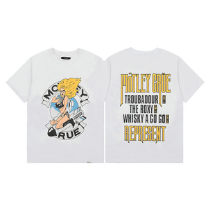 T-shirt Saint Vintage pour femme et homme, manches courtes, délavé, effet vieilli, style streetwear américain, coupe ample, en coton 230g, imprimé lettres - Product Image 4