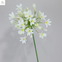 Centre de table artificiel en agapanthus africain, fleurs en soie faites à la main – Réalistes, pour mariage, fête des Mères, décoration intérieure, durables et longue durée