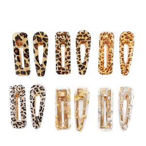 Groothandel BB Zwart-wit Kleurrijke Luipaardprint Dames Prom Alloy Haaraccessoires Haarspeld & Pin Snap Haarclips - Product Image 1