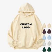 Sweat-shirt à capuche en polaire 350 g/m² pour l'hiver 2026, couleur unie, pull unisexe, chaud, écologique, confortable, coupe ample, sweat-shirt décontracté