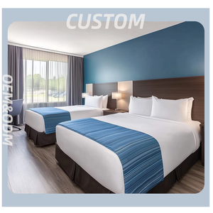 La Quinta <span class=keywords><strong>Inn</strong></span> & Suites Mobilier de chambre d'hôtel moderne 3 étoiles Suites de lit double Ensembles de chambre pour hôtels commerciaux Matériau bois - Product Image 1