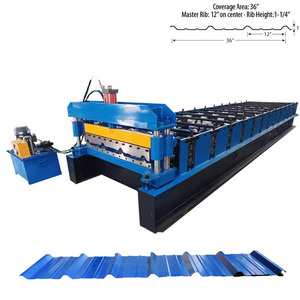 Machine de formage à froid pour tuiles en <span class=keywords><strong>acier</strong></span> 840 IBR avec système de contrôle PLC pour tôles de toiture - Product Image 2
