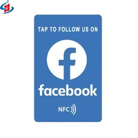 Personalizable 13,56 Mhz NFC QR Code 213/215/216 Tarjeta de PVC con RFID Mini Tag Programable para Facebook/Ins/Yelp Reviews