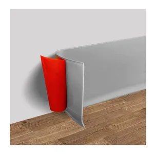 Vinyl दीवार आधार Baseboard मोल्डिंग ट्रिम 4 "लचीला स्वयं चिपकने वाला रबर दीवार आधार मोल्डिंग ट्रिम छील और छड़ी डिजाइन 4 इंच