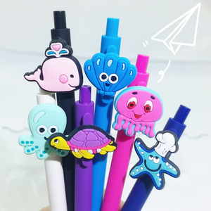 Creative Underwater World Series penna in PVC morbido adesivo Patch Pen studente personalizzato cancelleria regalo palla - Product Image 4