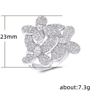 F615 Anello di Lusso da Donna in Oro Bianco con Diamante Taglio Marquise Colore D Naturale Gioielli da Matrimonio - Product Image 5