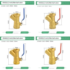 Brass <b>Valve</b> Strainer Filter <b>Ball</b> <b>Valve</b> Female Thread for Water Natural Gas <b>Ball</b> <b>Valve</b> Plumbing Sanitary Water Price List Forged - Product Image 5