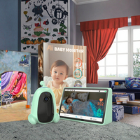 Moniteur Bébé Intelligent avec Écran LCD 7 Pouces 1080P, Vision Nocturne, Caméra Babyphone, Sans Wi-Fi, Surveillance du Cœur et de la Respiration du Bébé