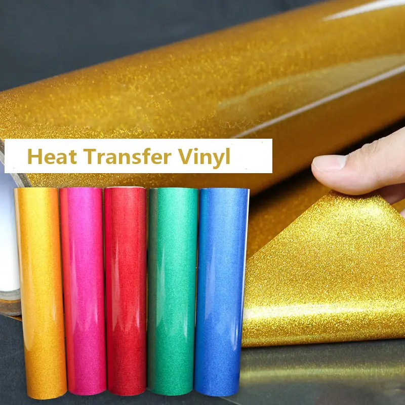 T gömlek giyim için baskı silikon demir yansıtıcı metalik glitter yazdırılabilir ısı transferi htv pvc pu pet vinil film levhaları