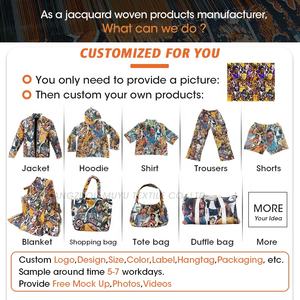 Pullover personalizzabile <span class=keywords><strong>Anime</strong></span> felpa con cappuccio con ODM tessuto a manica rapida cucito colletto con cappuccio - Product Image 5