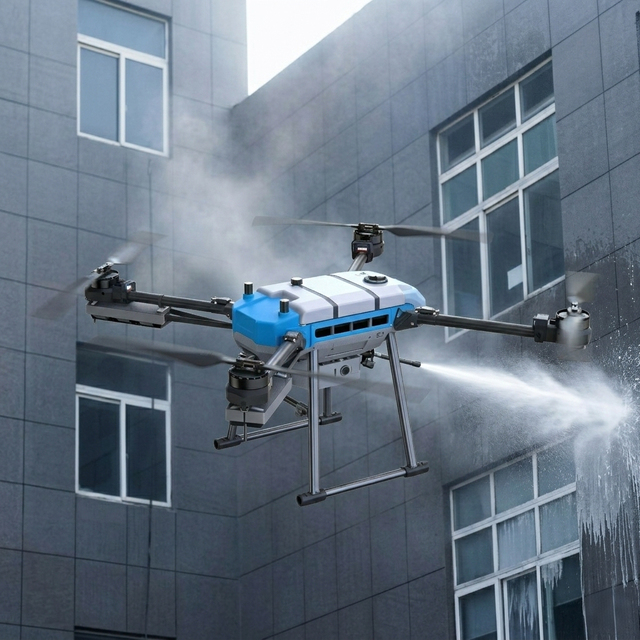 High Pressure Window Cleaning High Efficient Drone Agriculture Vtol Uav Long Range Camera Drone Sprayer