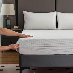 Drap de lit King-Size en coton 95% et fibre d'argent pur 5% antistatique pour mise à la terre, motif écossais brodé, pour maison, hôtel, hôpital - Product Image 4