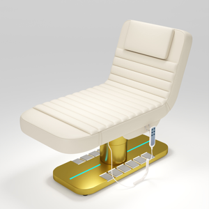 3 Motors Electric Beauty Bed Adjustable Facial Bed with Gold Base Massage Bed Eyelash Table for Salon - Product Image 3
