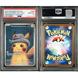 Chapeau en papier gris classé, Van Gogh <span class=keywords><strong>Pikachu</strong></span>, édition artistique spéciale, rare, japonais, écologique, authentique, original, de grande valeur, objet de collection, d'occasion - Product Image 2