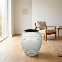 Penjualan Langsung Pabrik QUNHAO D069 Pot Bunga Keramik Gaya Eropa untuk Rumah dan Taman, Lapisan Warna-warni, untuk Tanaman Anggrek Alami, Diameter 44cm