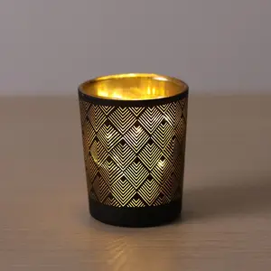 Fornecedores de copos de velas de vidro galvanizado de Natal coloridos transparente exclusivos, potes vazios para fazer velas