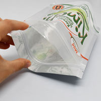 Sachet Doypack Personnalisé en Plastique Transparent de Qualité Alimentaire avec Fermeture Zip Refermable et Feuille d'Aluminium pour l'Emballage de Légumes, Salades, Sucre et Kimchi