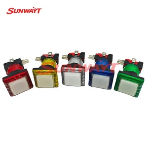 Interruptor de Botón Pulsador Cuadrado Transparente Iluminado de Alta Calidad de 32 mm x 32 mm - Product Image 2