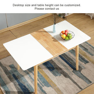 Mesa de Asientos para Cafetería Comunitaria con Acabado Blanco Brillante, Tamaño Compacto, Función Expandible, Mesas de <span class=keywords><strong>Comedor</strong></span> - Product Image 3
