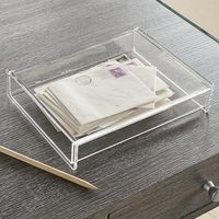 Boîte de rangement multifonctionnelle en acrylique transparent avec couvercle à charnière, peut contenir des souvenirs, des bijoux, de petits ornements