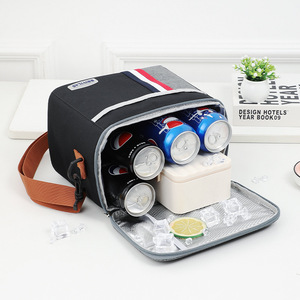 Brivilas Insulated Lunch Bag Grey Portable Foldable Crossbody Square Cooler Bag For Daily Use - Product Image 3