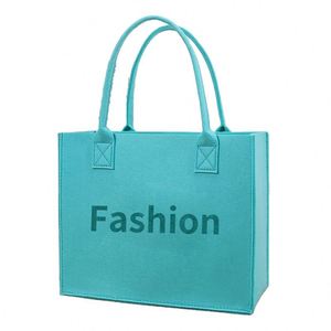 Sac fourre-tout en feutre écologique personnalisé avec logo, grande capacité, pour femmes, sac à main durable pour le shopping par les filles - Product Image 1