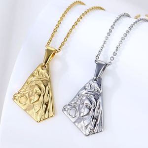 Olivia grosir 18k emas disepuh antik Medallion koin Mariana liontin bulat Dainty kalung Fashion perhiasan untuk wanita pria - Product Image 1