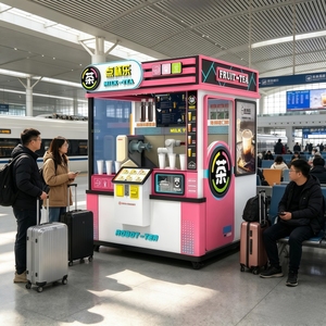 Máquina de Té con Leche Totalmente Automática e Inteligente, Máquina Expendedora de Té con Leche de Autoservicio con Brazo Robótico, Tienda de Té con Leche 24 Horas - Product Image 5