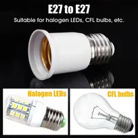 E27 LED Ampoule Base Extender Support de lampe Blanc-Shell Accessoires en plastique 220V 65-120mm Allongé Socket Diode Convertisseurs Bases