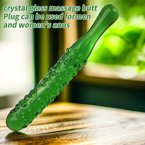 Glazen anale dilator, butt plug, komkommerdildo, 100% waterdicht, premium seksspeeltje voor een sensuele ervaring - Product Image 5