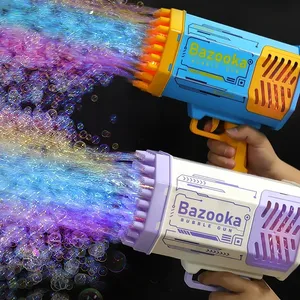 e-Commerce top seller 69 holes Bazooka Bubble Gun N toy soap bubble machine For Adults Children rechargeable battery