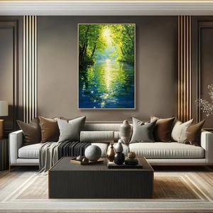 Arte Mural Texturizado en 3D, Pintura de Paisaje Realista Hecha a Mano, Decoración de Lujo para el Hogar, Hotel, Tienda - Product Image 3