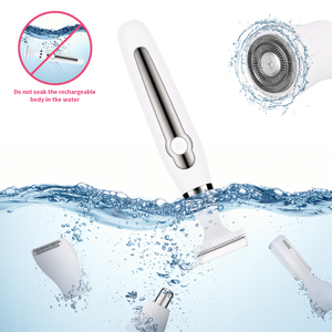 Rasoir électrique rechargeable multi-usage 6-en-1 pour <span class=keywords><strong>femme</strong></span>, rasoir électrique sans fil pour les jambes, le visage et le corps, ensemble <span class=keywords><strong>de</strong></span> rasoirs électriques pour femmes, usage domestique - Product Image 4