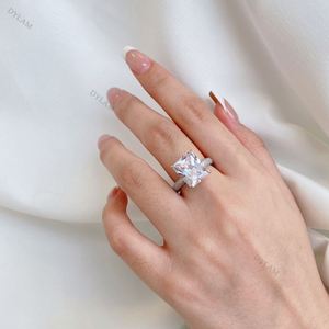 Dylam 925 Sterling Silver Jewelry <b>Ring</b> Hot Selling Gemstone Indian Zircon Moon Stars <b>Titanium</b> One Pair - Product Image 6