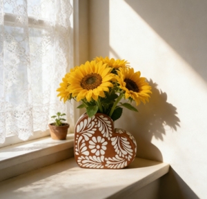 <span class=keywords><strong>Vaso</strong></span> per Fiori in Ceramica Art Deco <span class=keywords><strong>a</strong></span> Forma di <span class=keywords><strong>Cuore</strong></span> Marrone Personalizzato 4,5x4,5 Pollici Piccolo <span class=keywords><strong>Vaso</strong></span> da Tavolo per Soggiorno e Ufficio Arredamento Moderno - Product Image 5