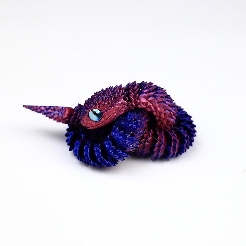 Vipère rouge et bleue 30cm