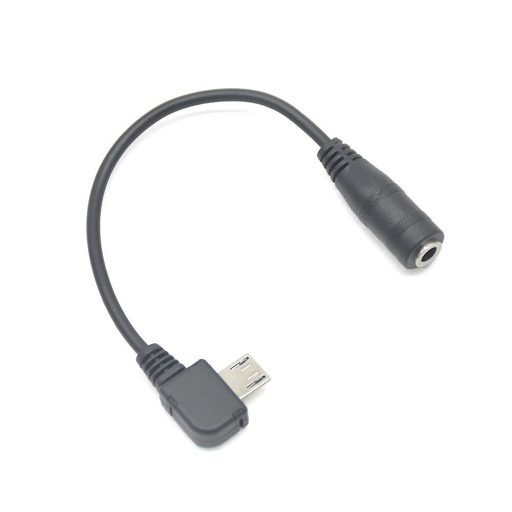 MEIRIYFA Cavo Audio da Micro USB a AUX 3,5 mm, Set 2 Pezzi, Adattatore Angolo Re