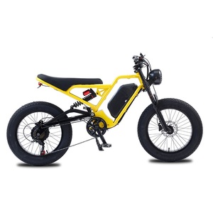 Akez Enduro 20 pulgadas 1500W alta potencia Cross Assisted off <span class=keywords><strong>Road</strong></span> Ebike adulto E Mountain Dirt <span class=keywords><strong>Bike</strong></span> Chopper eléctrico Fat Tire bicicleta - Product Image 3