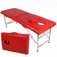 Lit de massage pliant portable moderne en acier inoxydable Mobilier de salon Spa de beauté Soins de santé du corps Table de massage